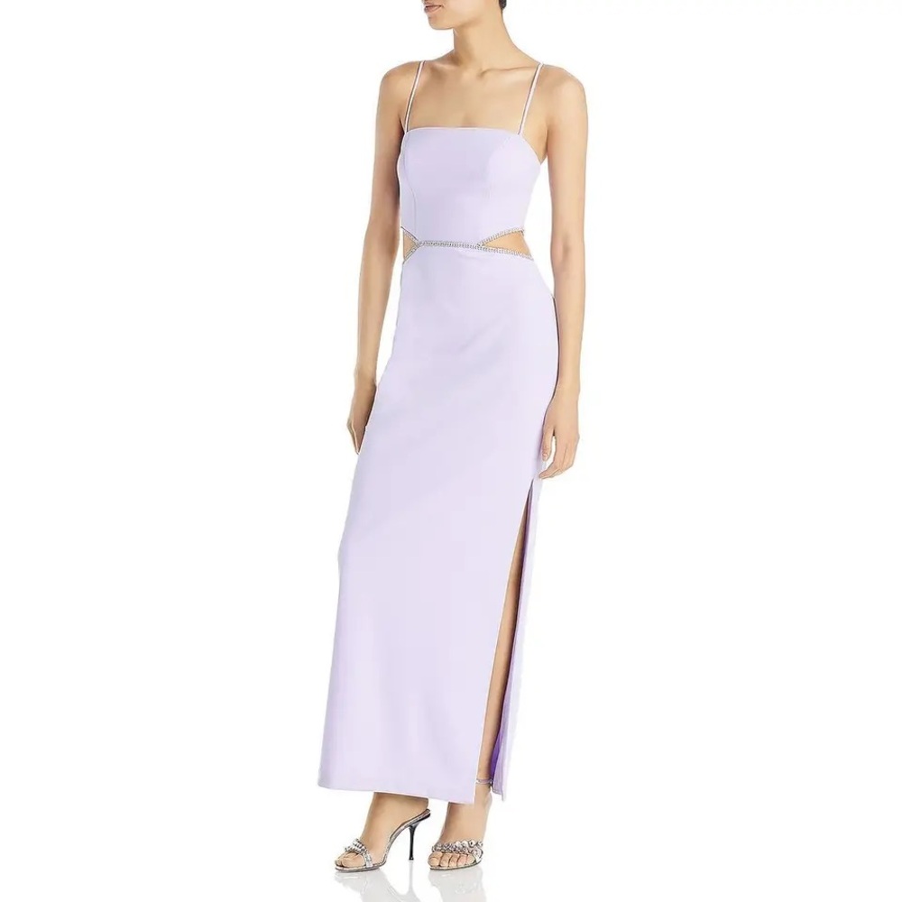Side Cut Out Lilac Gown